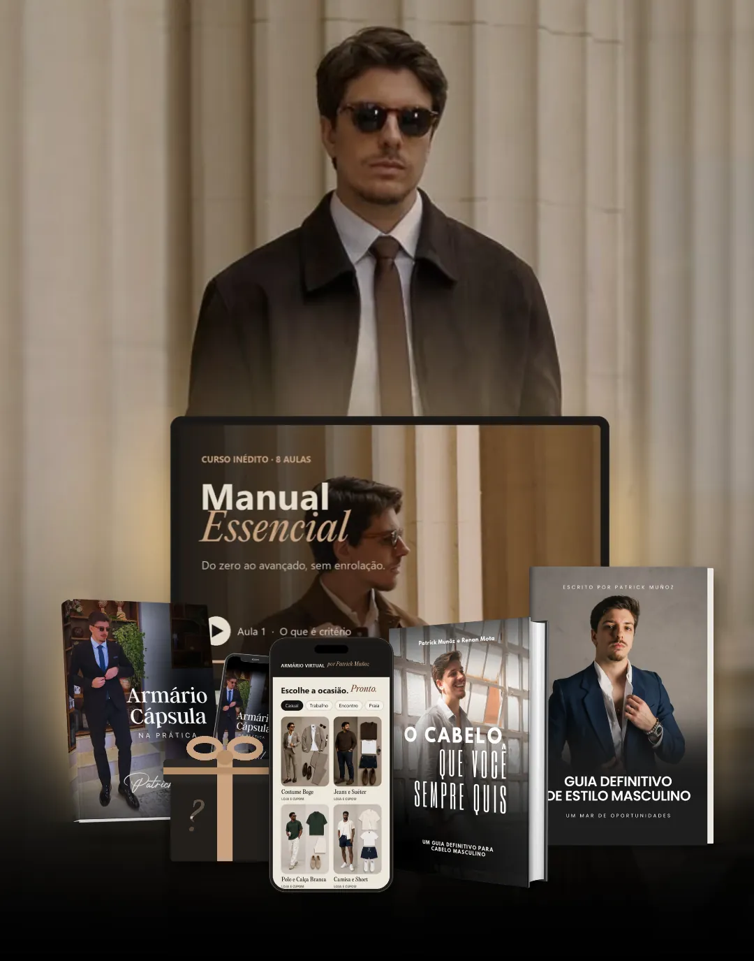 Patrick Muñoz e o combo da Black: Manual Essencial, Armário Virtual no celular, os 3 e-books e o presente